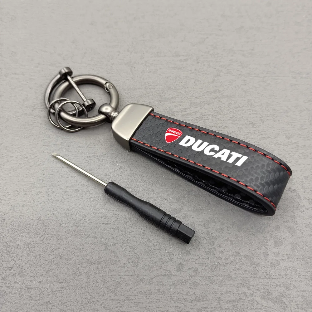 

Carbon Fibre Motorcycle Keychain Car Key Ring for Ducati Monster Panigale Diavel Superleggera V4 V2 Scrambler 797 950 Accessoies