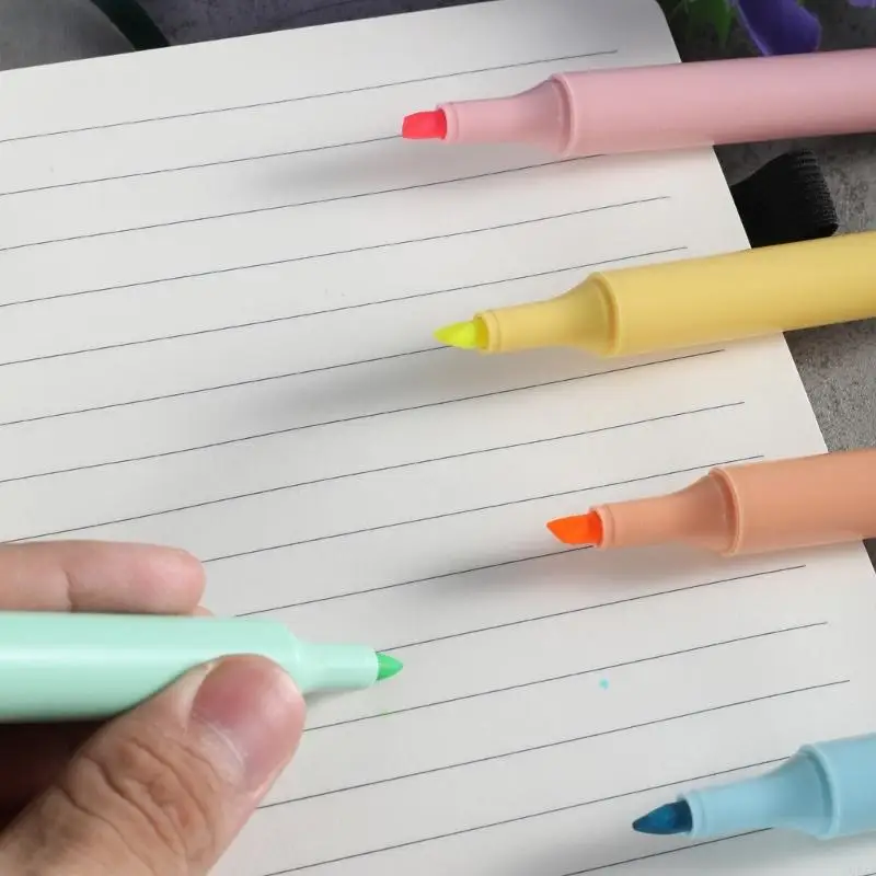 G5AA مجموعة واحدة من أقلام التحديد باستيل بألوان متنوعة، تجف بسرعة، وسهلة الحمل
