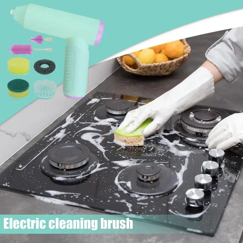 Cordless Cleaning Brush Rechargeable Floor Scrubber Handheld Automatic Cup Washing Brush For Baby Bottles Sink Shower Window
