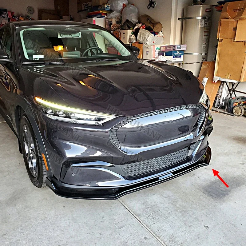 

For Ford Electric Mustang Mach-E 2021 2022 2023 2024 Car Front Spoiler Stable Car Front Bumper Lip Anti Scratch Decorative Kit