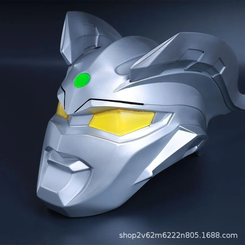 Ultramantaro Sailor Headset Children'S Helmet Touch Luminous Sensing Mask Ultraman Diga Birthday Gift Halloween Holiday Gifts