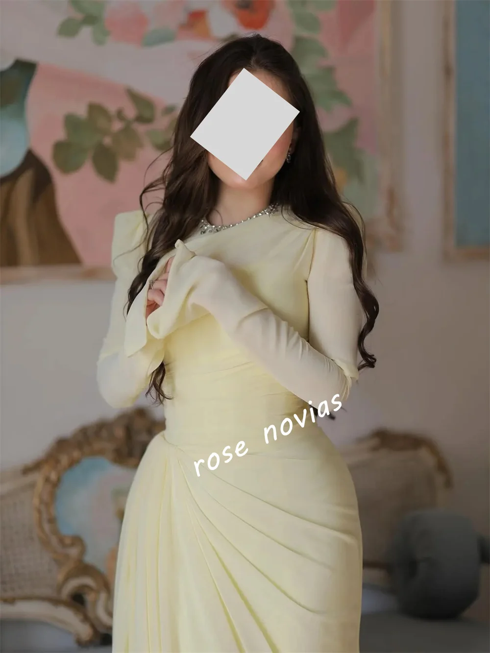Gaun Malam Wanita Klasik untuk Acara Khusus, Model A-line Panjang Lantai, Bahan Chiffon Berhias Rhinestone dan Lipit, Desain Khusus untuk Pesta Pernikahan yang Elegan