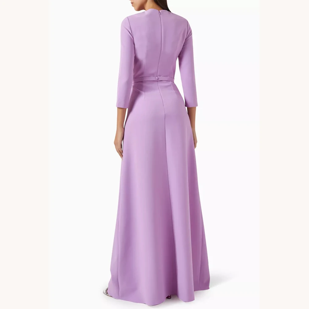 فستان سهرة أنيق مخصص على شكل حرف A بأكمام ثلاثة أرباع فساتين رسمية رائعة عالية الجودة للحفلات الراقصة للنساء #5