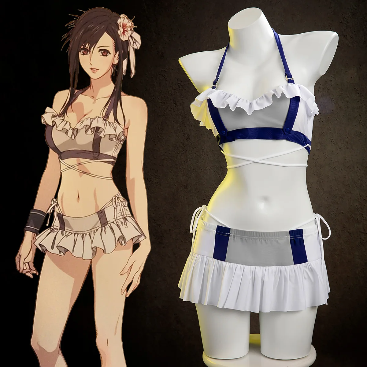 

Final Fantasy VII Rebirth FF7R Tifa Lockhart Swimsuit Cosplay Costume