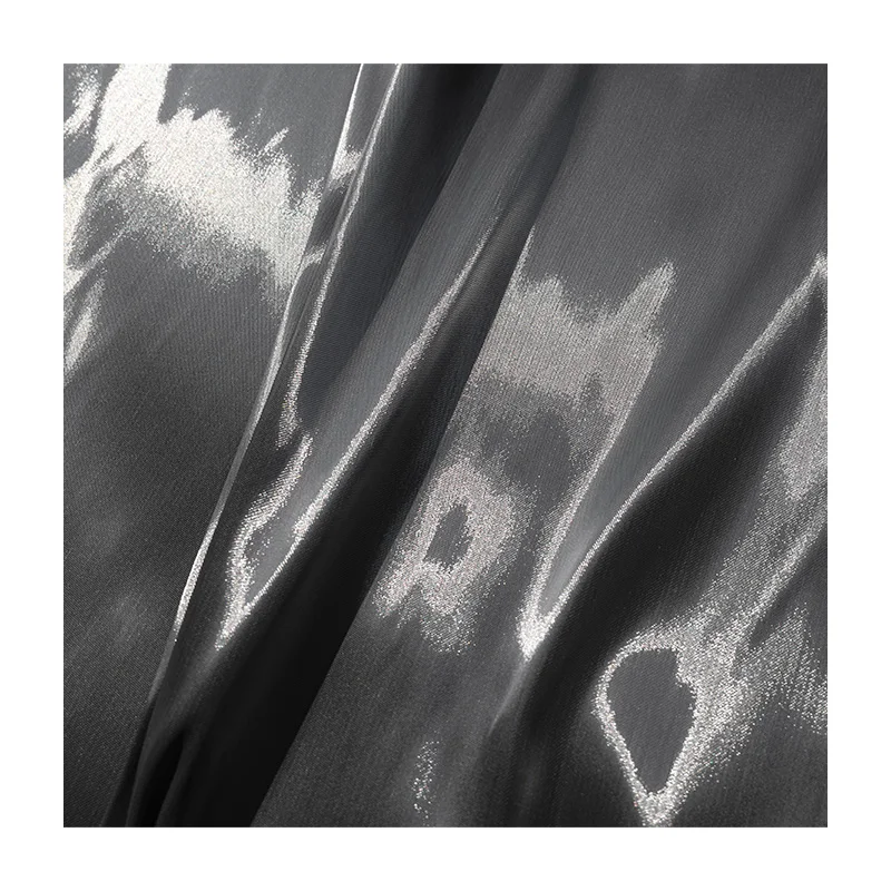 5 Yards High Quality Super Bright Crystal Silk Satin Liquid Fabric Glossy Reflective Glossy Fashion Graduation Design Fabrics