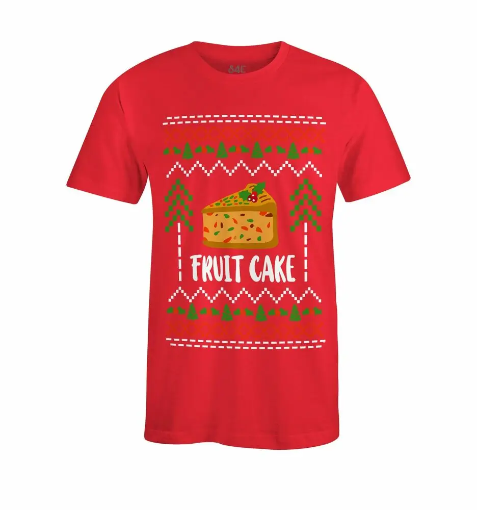 S4E Men's Fruit Cake T-Shirt Funny Ugly Christmas Holiday ShirtsLuxury oversized