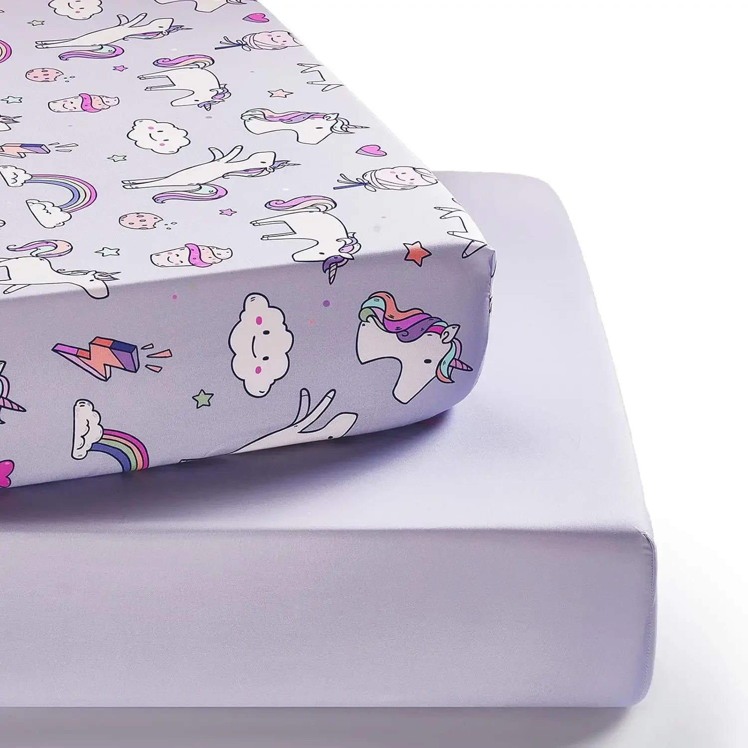 

Soft Toddler Crib Sheets – 2-Pack For Standard Mattress 28x52in, Pony Design