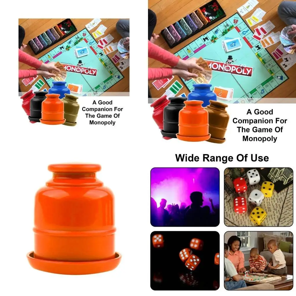 

R6FE Plastic Dices Cup Entertainment Dices Shake Container Most Dices Game Bar Party Table Board Game Dices Game Part