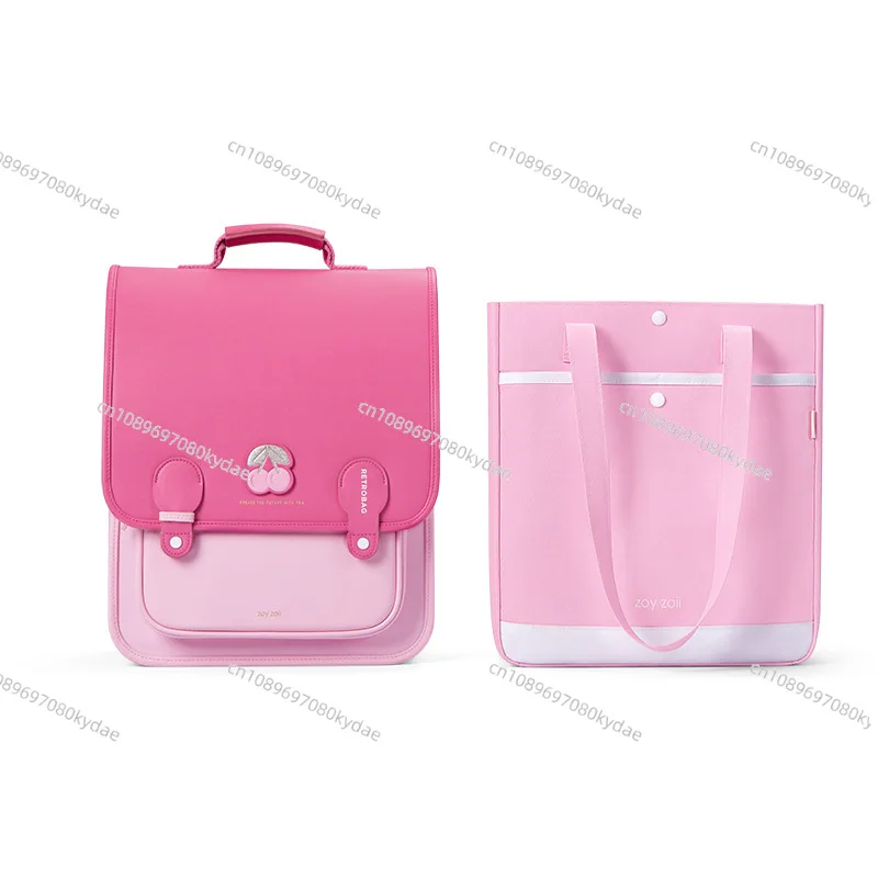 

For New Retro Schoolbag Primary School Boys Girls Children Magnetic Suction 1st To 3rd Grades Burden Relief Spine Backpack