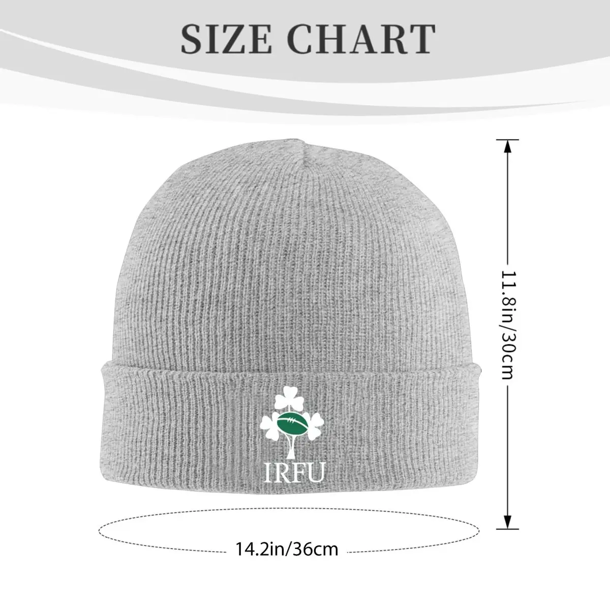 Ireland Rugby TEAM Warm Knitted Cap Hip Hop Bonnet Hat Autumn Winter Outdoor Beanies Hats for Unisex Adult