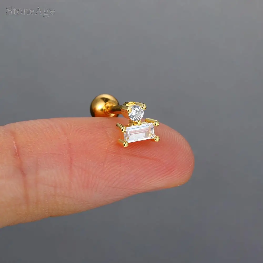 1 Stück Kristall-Schmetterling Daith-Piercing Ohrknorpel-Ohrringe für Frauen Edelstahl Schraub-Helix-Ohrstecker Ohrschmuck – Detail 15