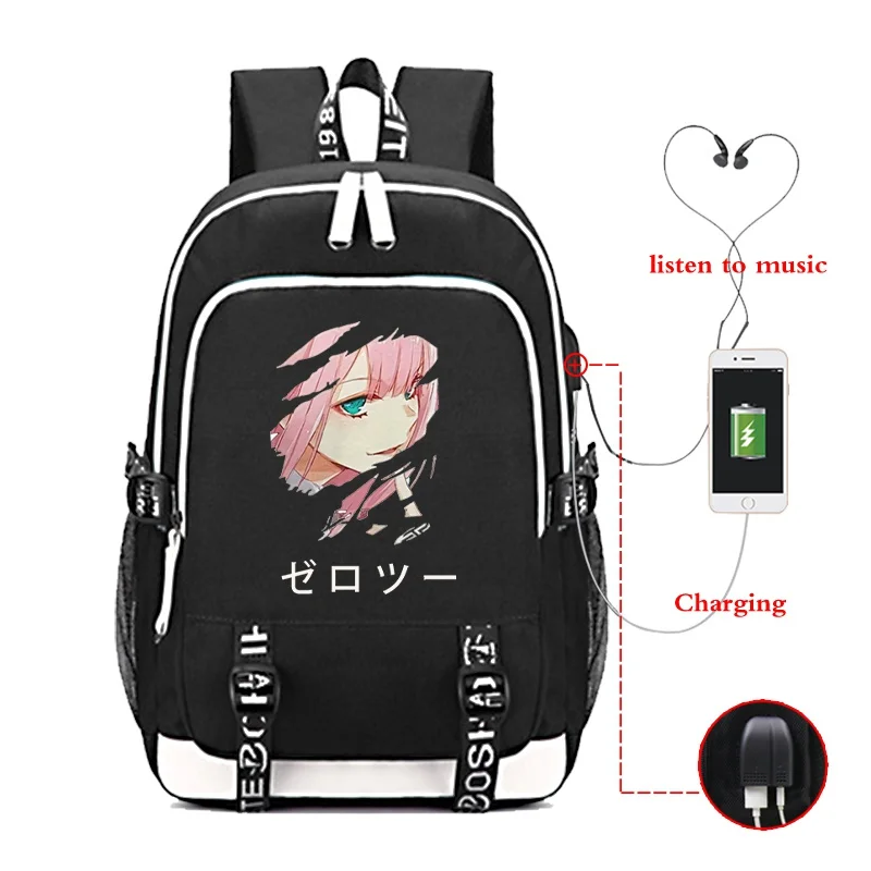 

DARLING in the FRANXX Multifunctional Backpack Casual Travel Bags Teens Fashion Outdoor Backpack Students Daily School Backpack