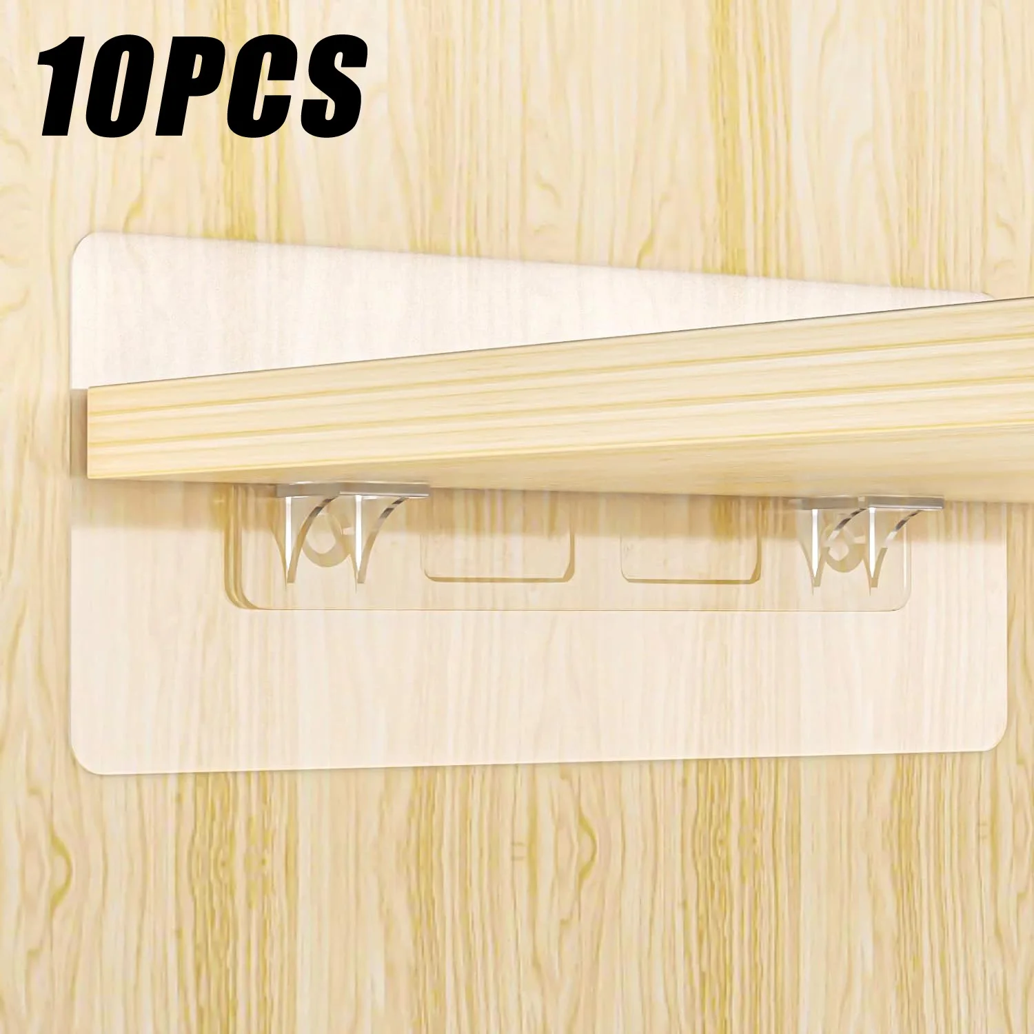 2/4/6/8/10 Shelf Support Adhesive Pegs Closet Partition Bracket Cabinet Support Clips Wall Hanger Sticker For Kitchen Bathroom