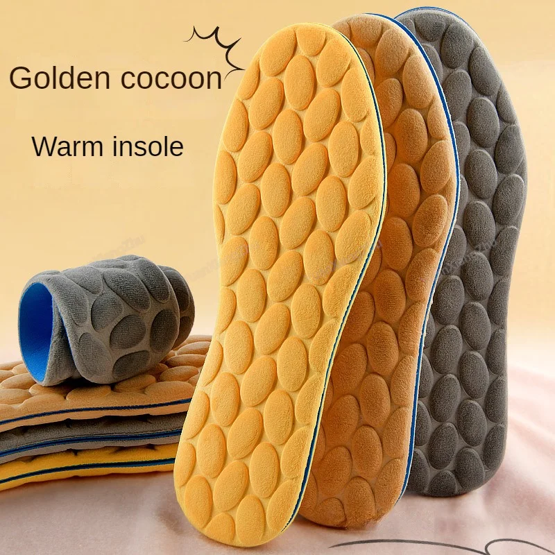 Winter Warm Cotton Insole for Shoes Plush Snow Boots Shoe Sole Thermal Insert Sports Running Insoles Men Woman Heating Pads