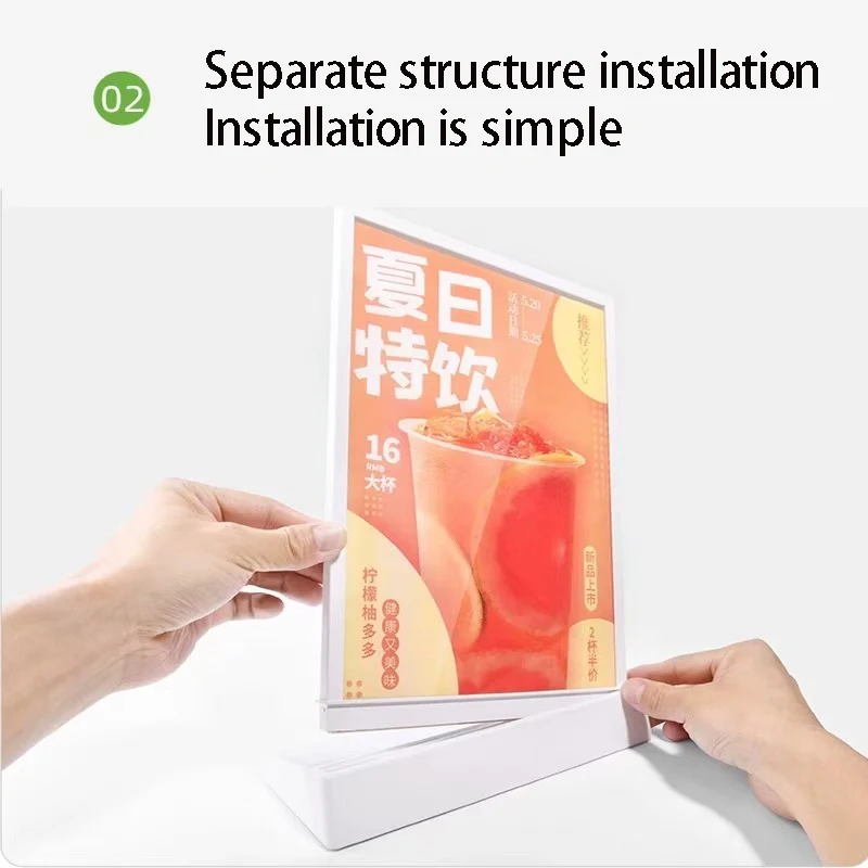 لوحة إعلانات إلكترونية قابلة لإعادة الشحن A4A5 لوحة قائمة إلكترونية لسطح المكتب