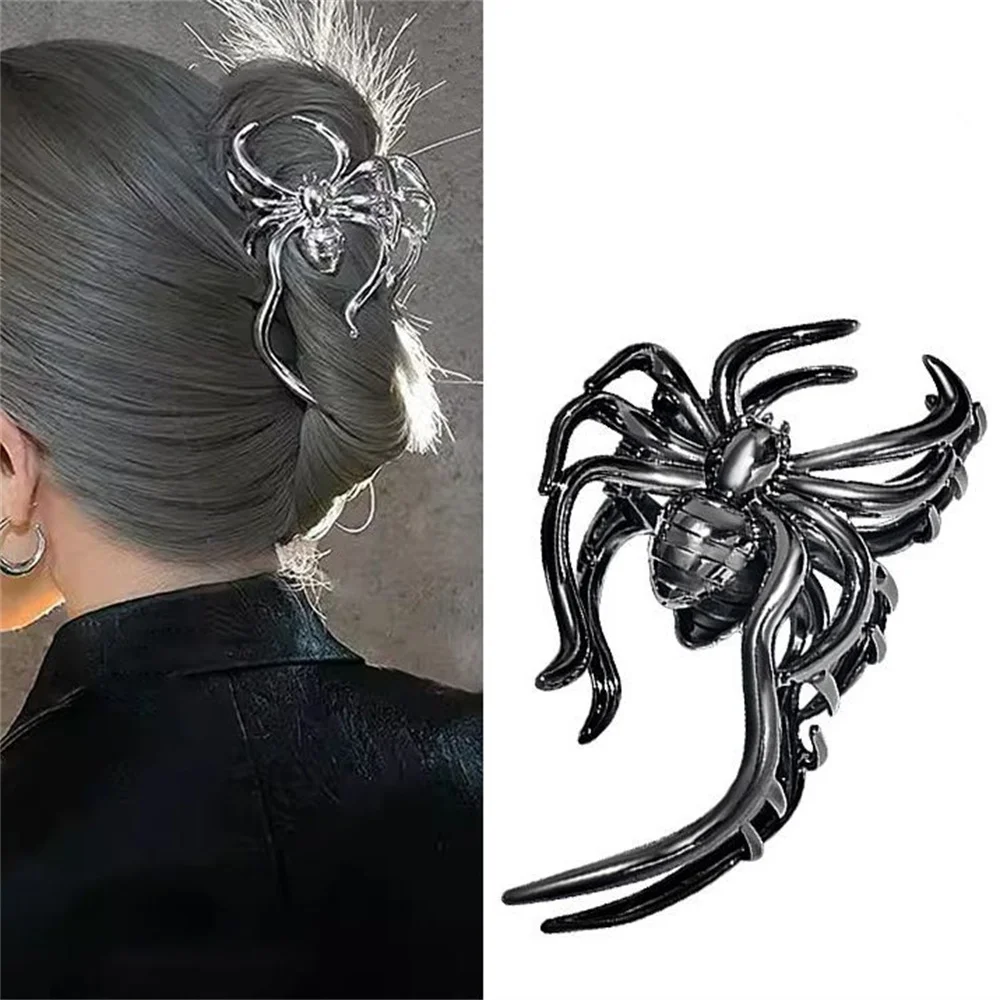 Halloween aranha cabelo garras para mulheres, grande clipe punk gótico, personalidade coreana, garra do diabo, gancho de cabelo, cocar, acessórios de cabelo, novo