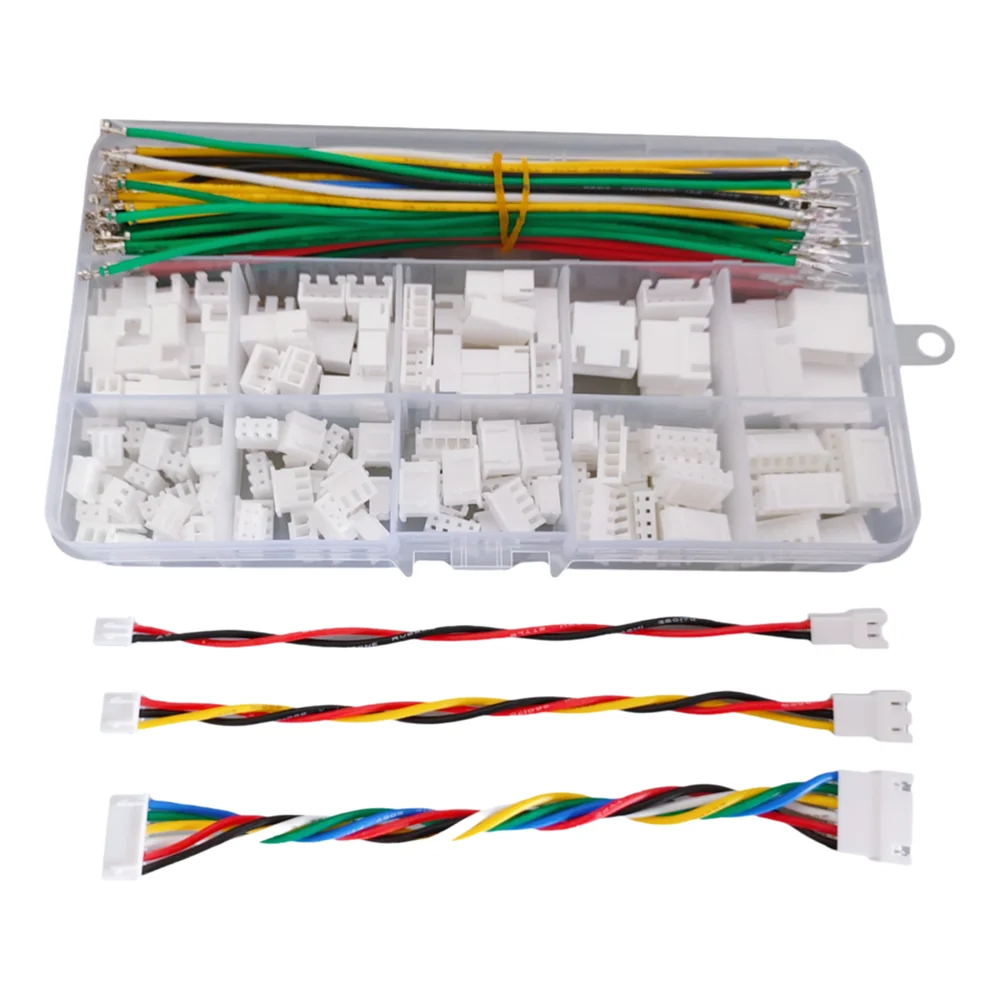 

JST XH2.54mm Pitch Extension Cable Male Female Connector 2/3/4/5/6 Pin Housing Adapter with 22AWG Pre-Crimped Soft Silicone Wire