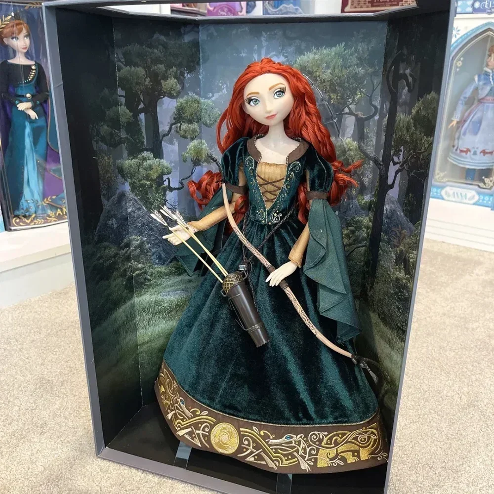 Disney Figure Merida Action Figure Doll Brave 10th Anniversary Series Limited Edition Toy Collectible Model Decor Toy Girls Gift