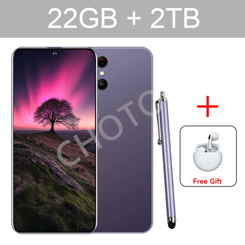 Nieuwe S+ 24 Ultra Originele Mobiele Telefoons 7,3 inch HD Scherm Smartphone 7800mAh 4G 5G Dual Sim Mobiele Telefoons Android 14 Mobiele Telefoon