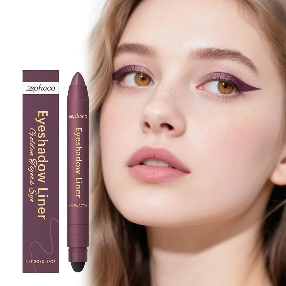 2-in-1-Eyeliner, seidig glatt, schnell trocknend, wasserfest und schweißfest, kein Verschmieren, Lidschatten-Liner für natürlich dramatische Augen, Ma S1P5
