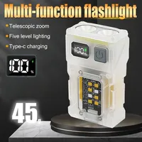 Lightweight COB Work Lamp Dual Head Adjustable Angle USB Type C 5 Modes 45g IP45 Magnetic Outdoor Repair Night Work Lighting