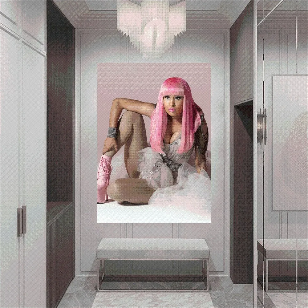 Affiche murale de la chanteuse Nicki Minaj, peinture de décoration pour la maison, le bureau, l'étude, la chambre, le salon, la cuisine