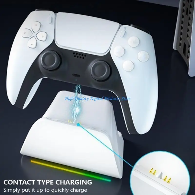 

U2JE Streamlined Charging Solution for P5 Controller Single Gamepad Docking Station Quick Charging Dock Holder Base