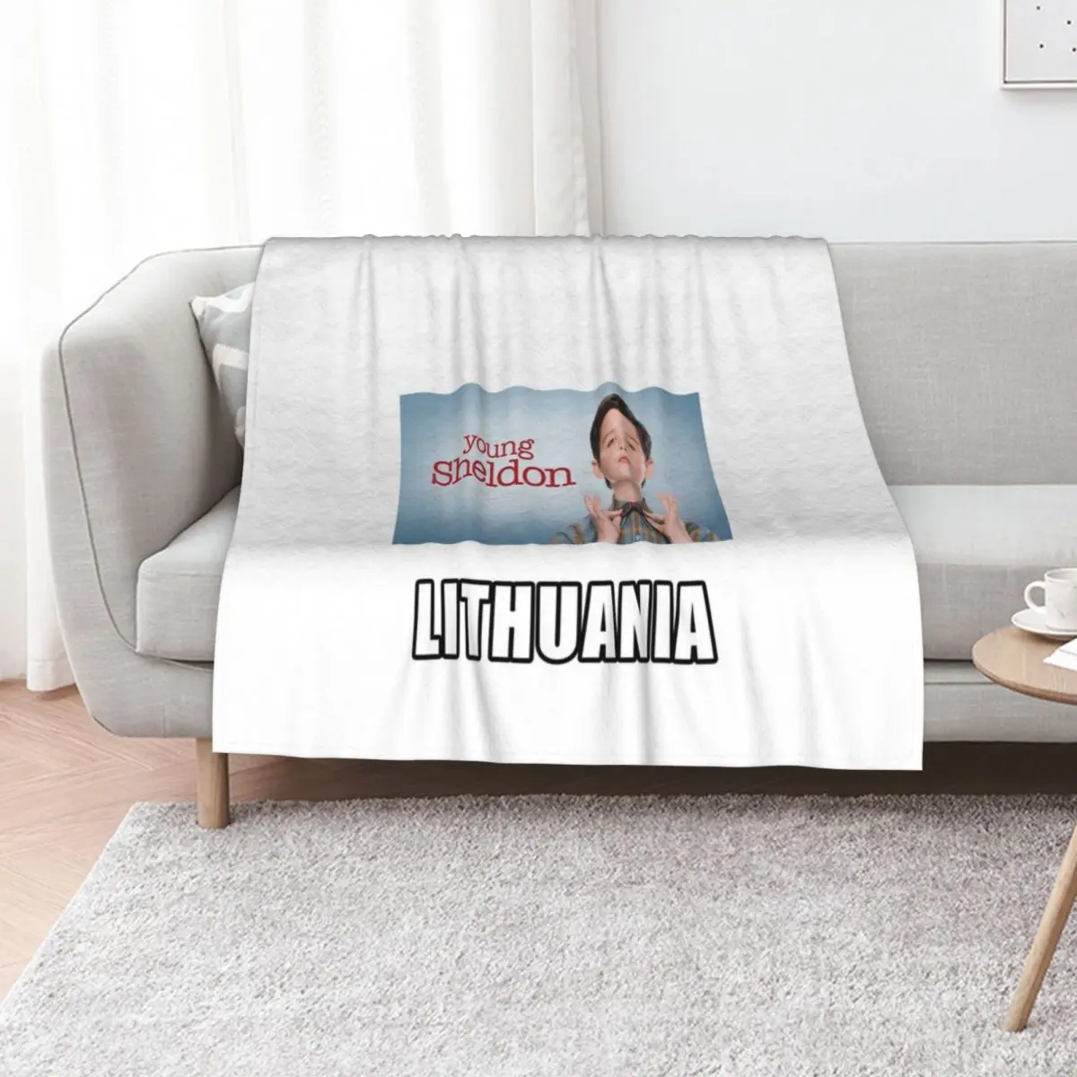 Young Sheldon Lithuania Throw Blanket Travel Retros blankets and throws Decoratives Blankets