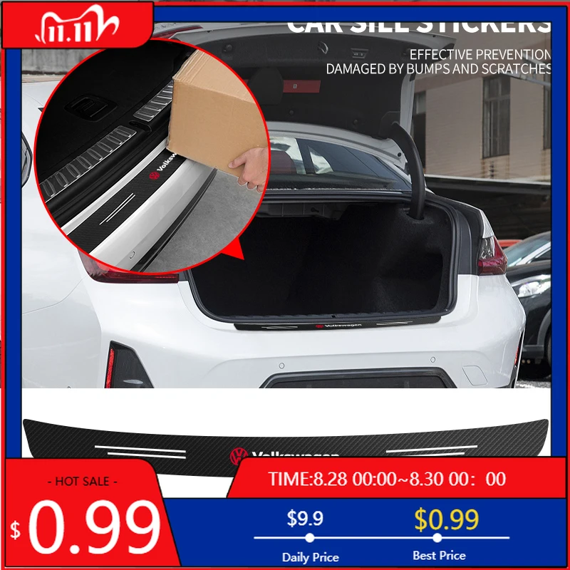 

Наклейки-защита на задний бампер из карбона для VW Golf GTI 2026, Volkswagen Touran, Beetle, Golf PA