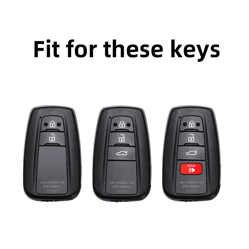 Soft TPU Car Remote Key Case Cover Fob Keychain for Toyota Camry CHR Corolla RAV4 Avalon Land Cruiser Prado Prius 2017 - 2022