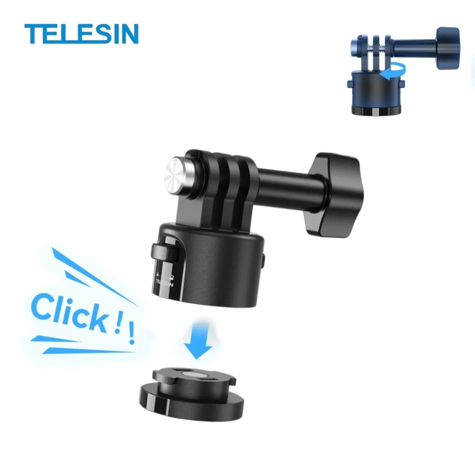 

TELESIN Magnetic Quick-release adapter for Gopro Hero13 12 11 10 9 8 7 6 DJI OSMO Action 5 4 3 Insta360 Convenient Adapter Kit