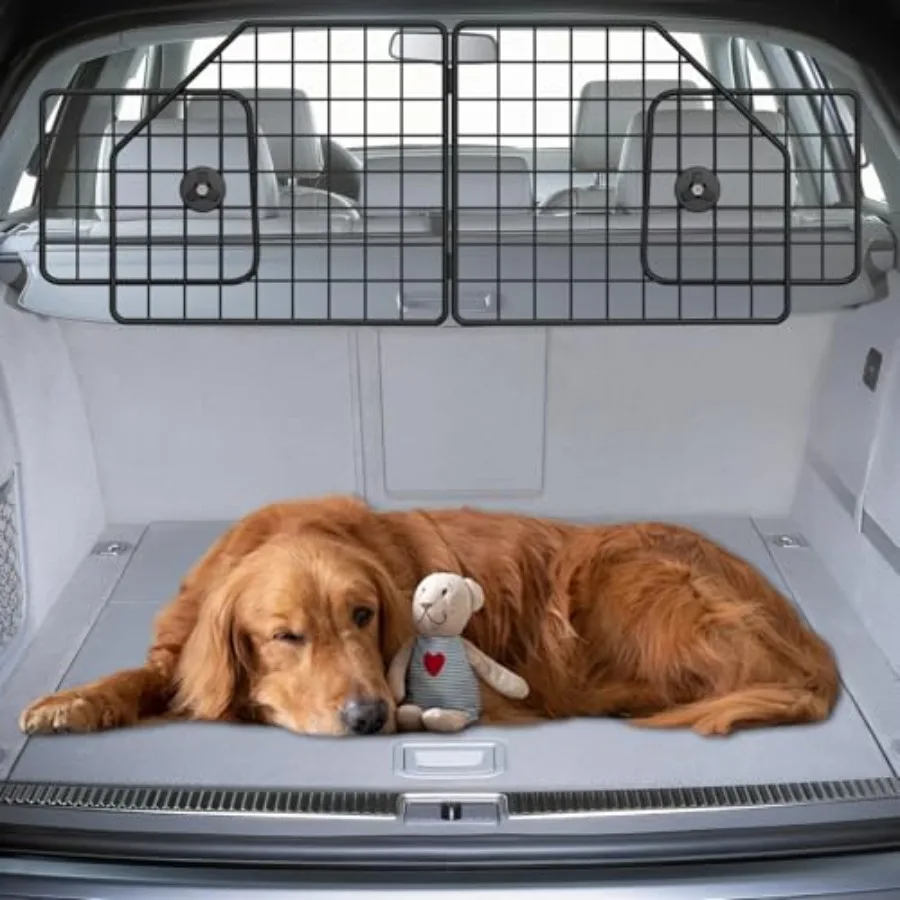 

Регулируемый барьер для собак в автомобиль (от 36 до 62 дюймов) для внедорожников, грузовиков, фургонов. Прочный проволочный сетчатый барьер для безопасности животных.