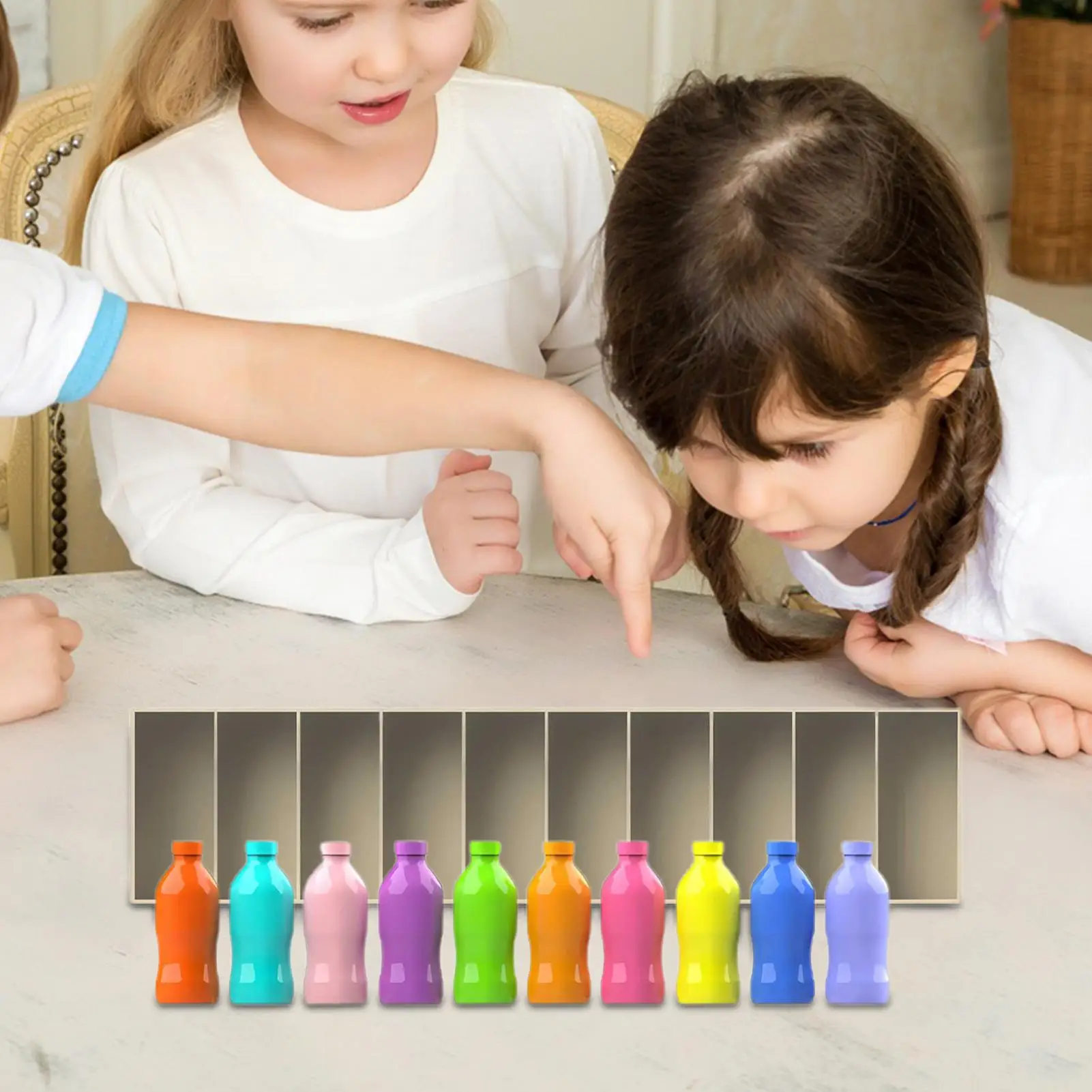 Color Matching Game Sensory Drink Color Sorter Tabletop Game Early Learning Logical Thinking Puzzle Toy For Schools Traveling