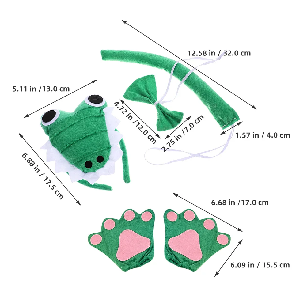 Conjunto de fantasia de jacaré de Halloween para adultos e crianças com bandana, luvas de cauda, gravata borboleta, animal peludo, roupa de festa, equipamento de cosplay exclusivo