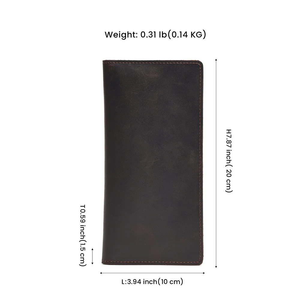 Men's Cowhide Wallets Coin Purses Business Casual Long Clutches Leather Money Clip Male Card Holder Bag High Capacity Fashion