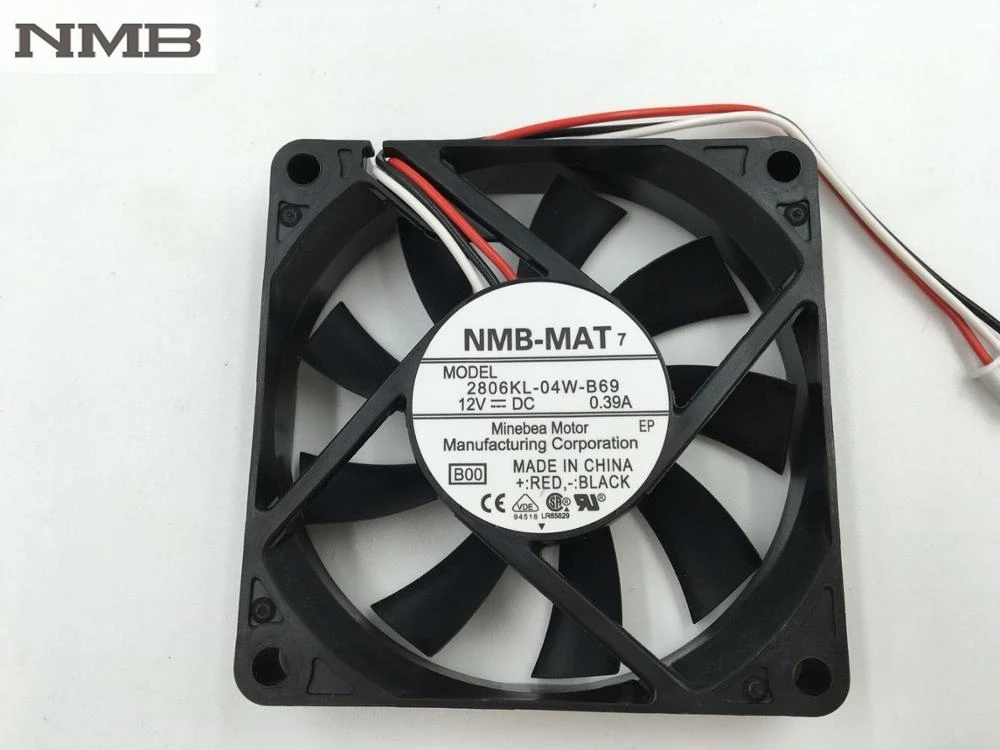 

For NMB 2806KL-04W-B69 12V 0.39A chassis power supply 3-Pin cooling fan