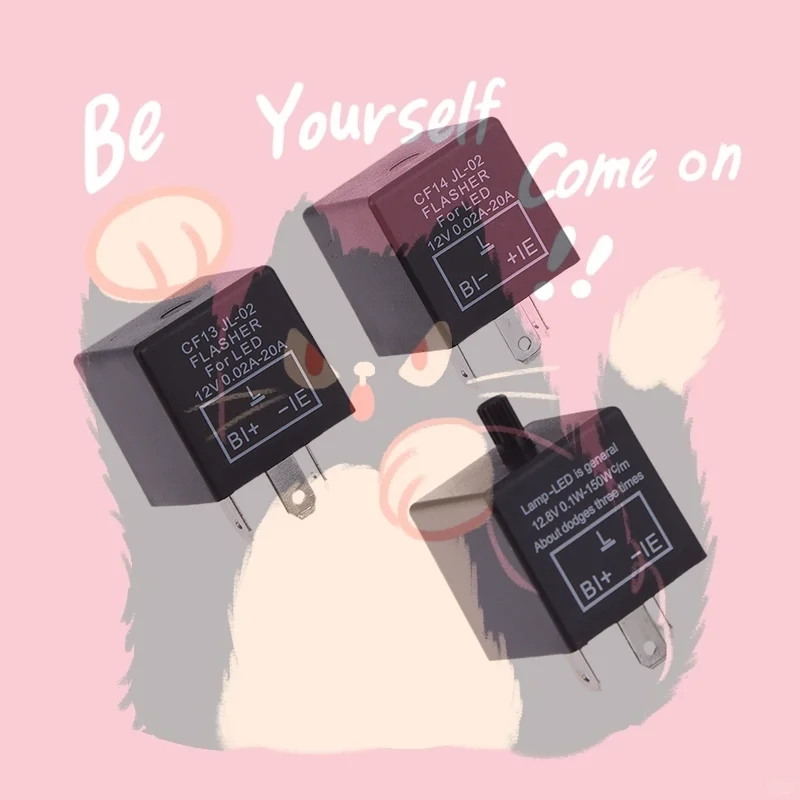 

CF13KT CF13 CF14 Universal 3 Pins 12V 0.02A-20A Adjustable LED Turn Light Flasher Flash Relay Motorcycle Switch