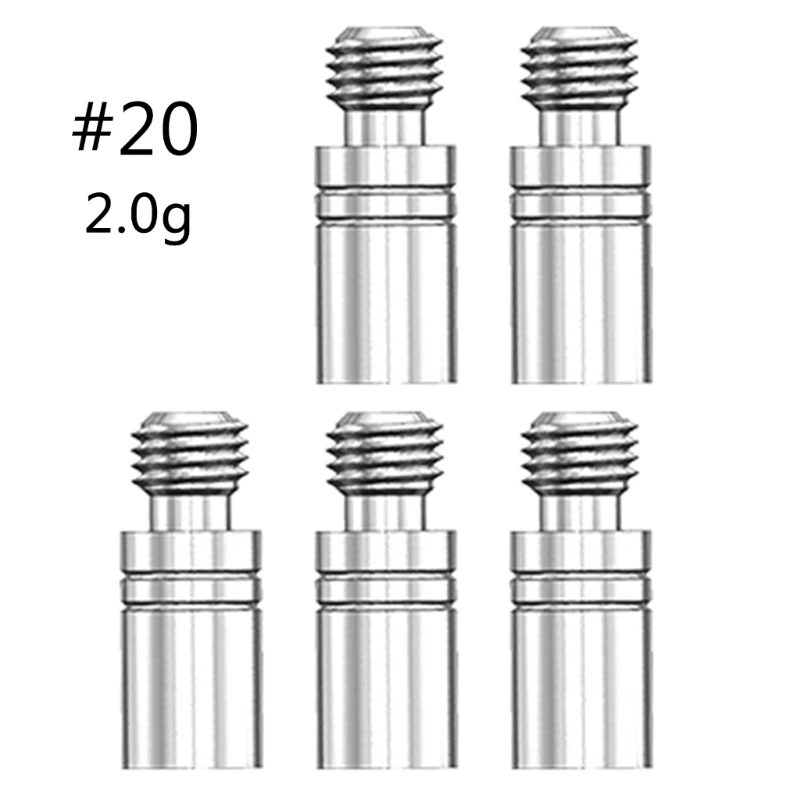 5 Stück Messing Dart Gewicht hinzufügen Akzentuator Werkzeug 2BA Gewinde Gegengewicht Hardware Armaturen Gewicht Dart Ersatzteile – Detail 4