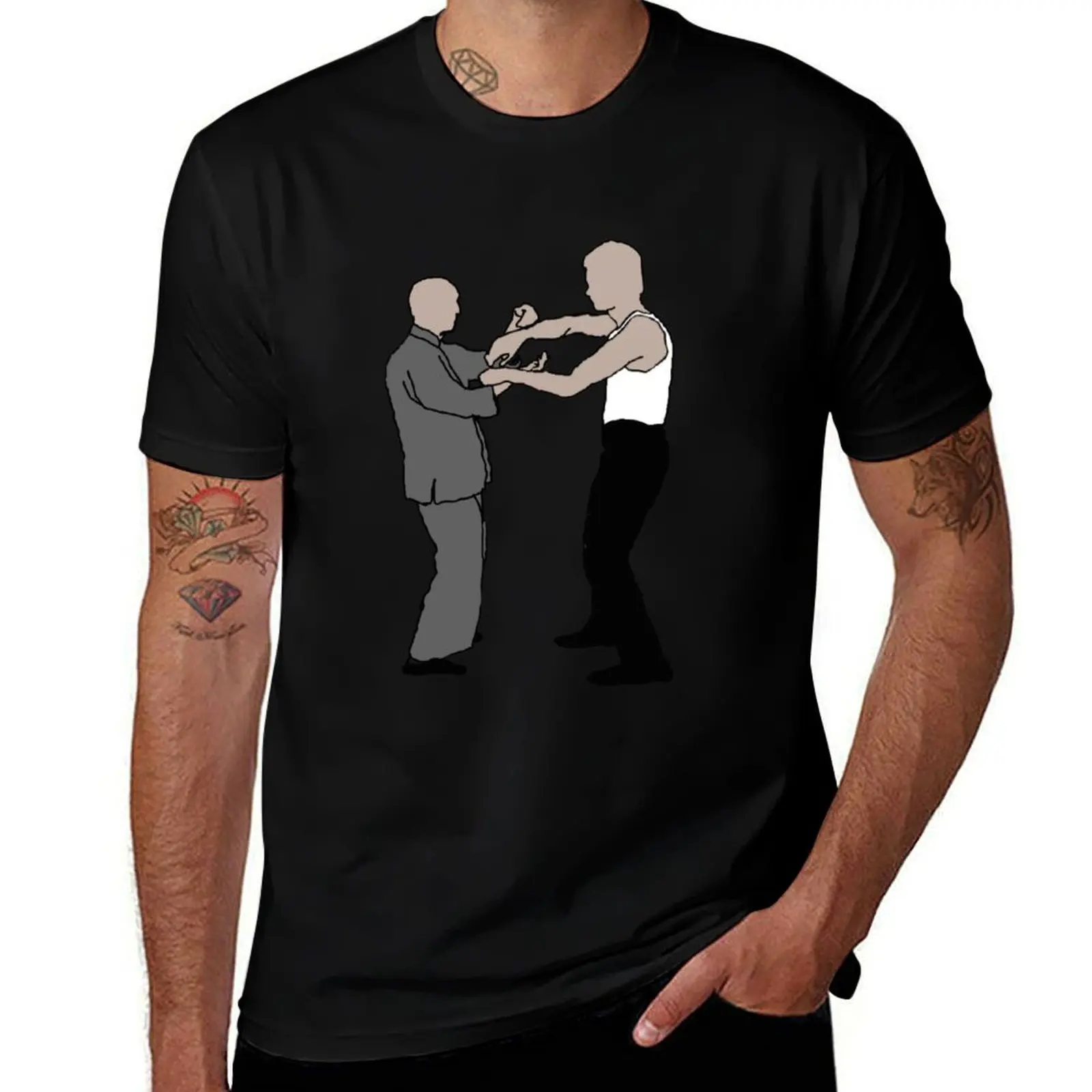 

Футболка Wing Chun Legends II, мужская футболка из плотного хлопка, забавные футболки, хлопковая футболка