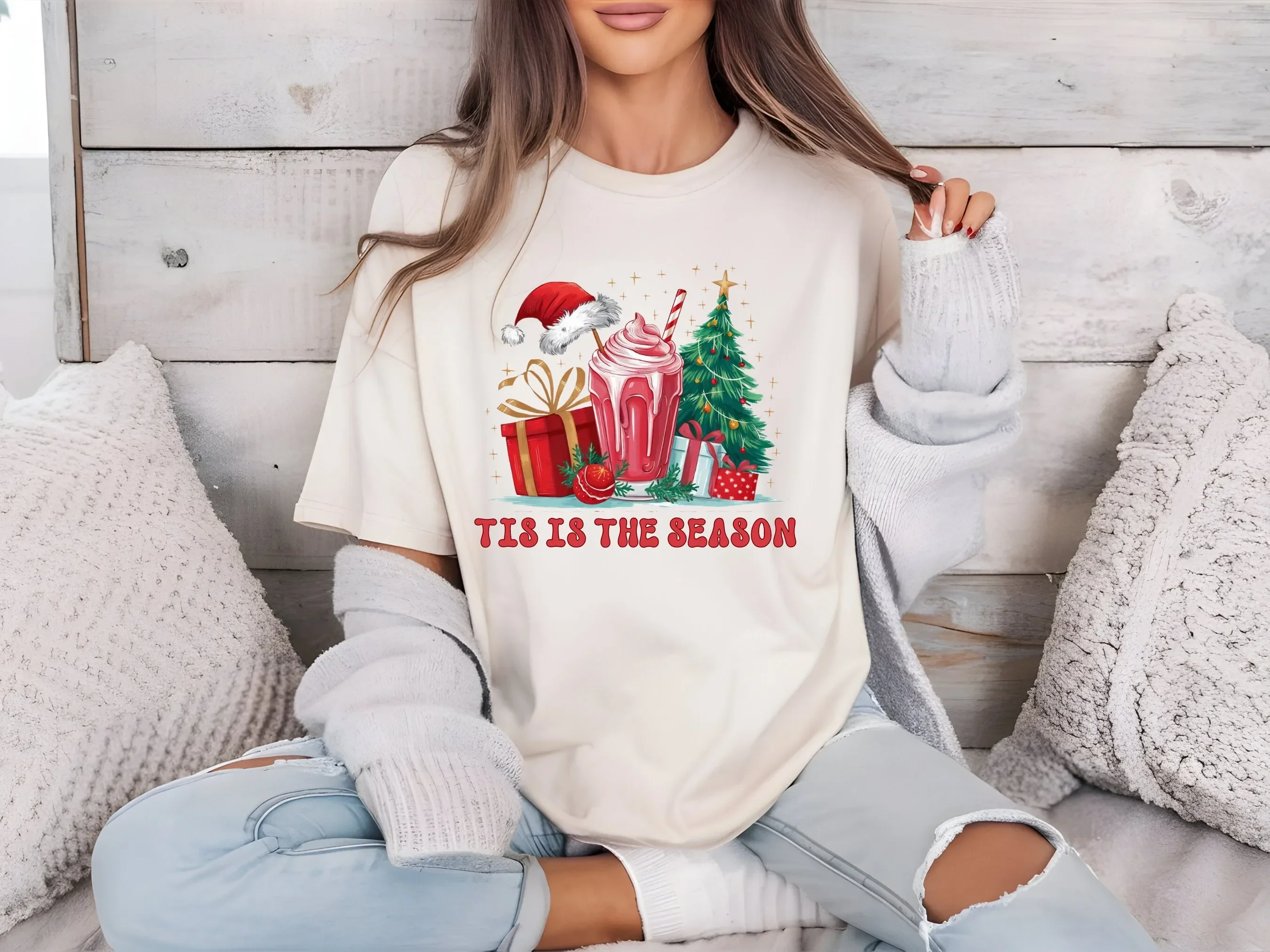 Tis The Season T Shirt Christmas Sweat Merry Cute Winter