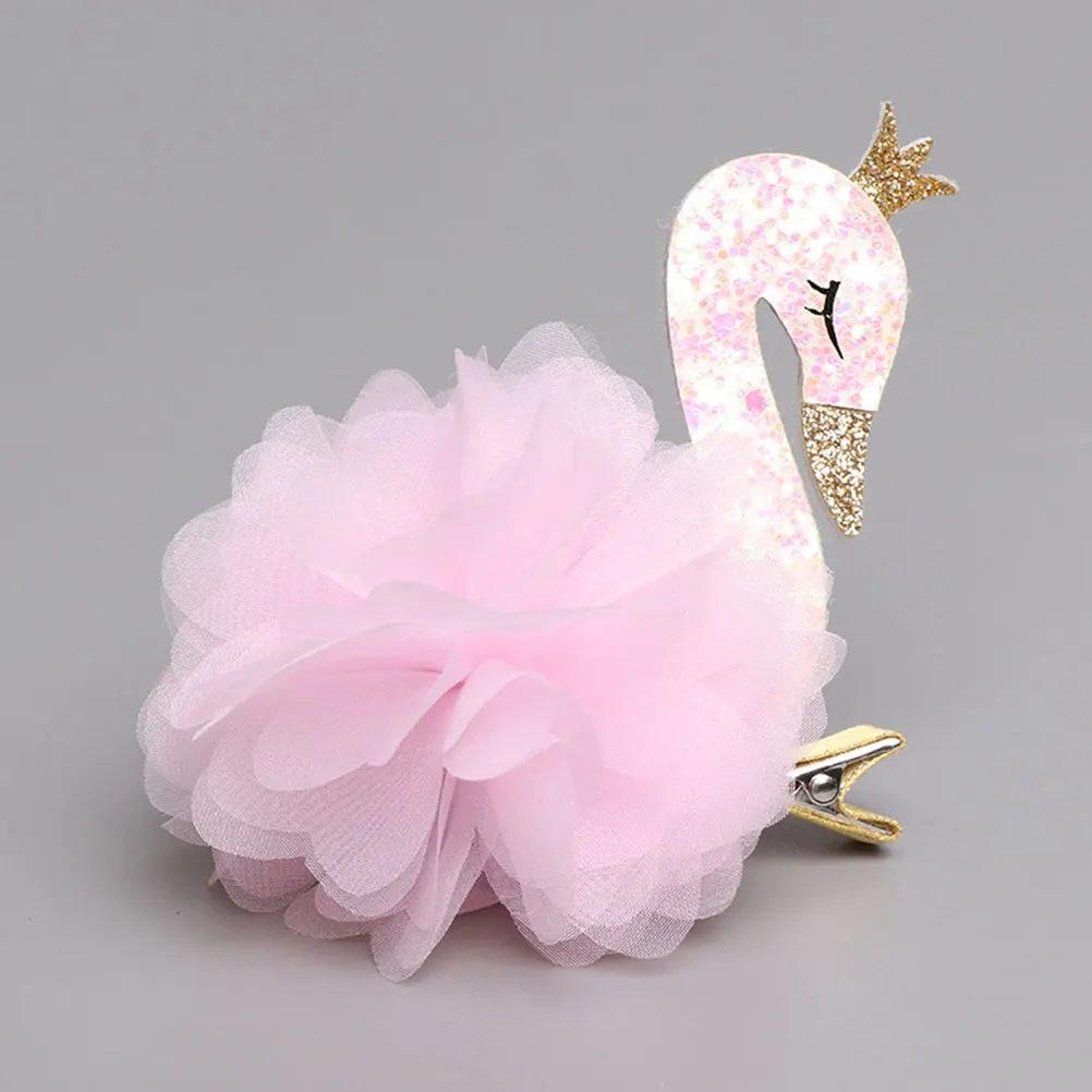 

2pcs Gauze Flower Swan Hoop Cartoon Clip Lightweight Party Headwear Hair Ornament Funny Costume Decorative Photo Prop
