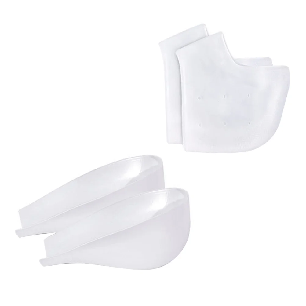 

1 Set U Shape Heel Protector Venting Holes Reusable Adjustable Height Increase Insole Invisible Lifting Socks Foot Support Pad