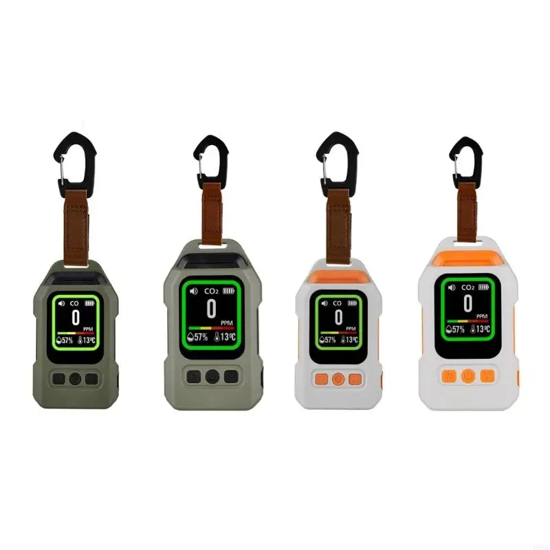 Détecteur monoxyde carbone 3/4 en 1, affichage température l'humidité, moniteur d'alarme, retour magnétique