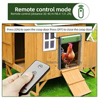 Solar Chicken Coop Door Automatic Chicken Door USB Mode Timer Manual Control Auto Sensor Charging Chicken Door Remote Light D0I2