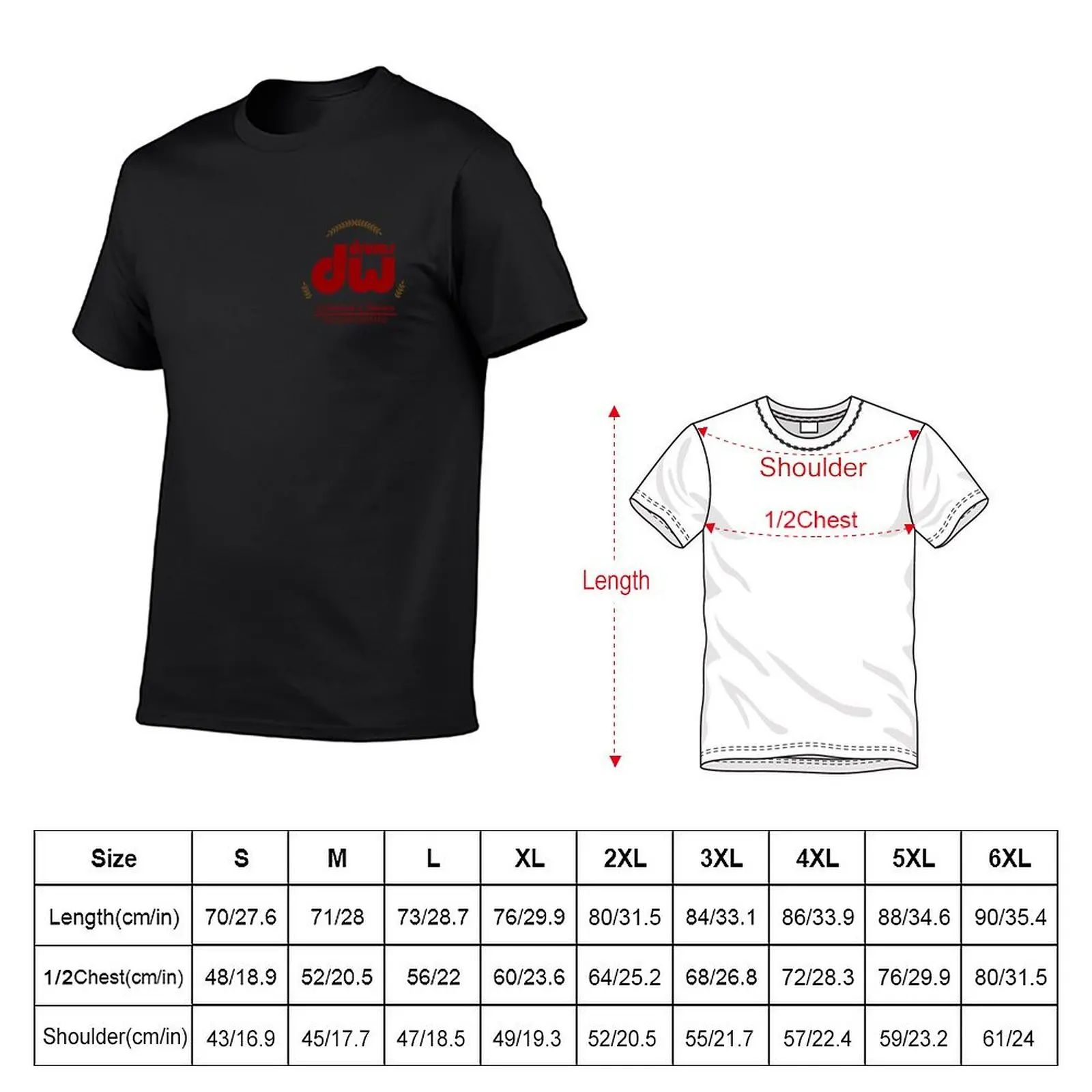 DW Drums POCKET SIDE T-Shirt sublime Aesthetic clothing boys whites blacks mens t shirt graphic