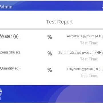 Gypsum Phase Group Analyzer Quickly Detects Gypsum Powder Three-Phase Anhydrous Aiii, Semi-Water HH, Diwater DH