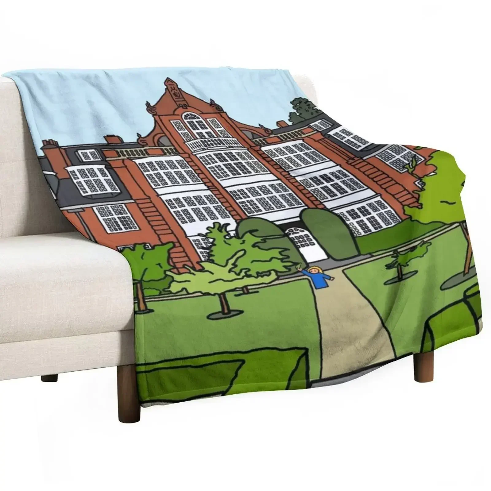 Newnham College - Strugletown || Cambridge struggles Throw Blanket Hair manga Blankets