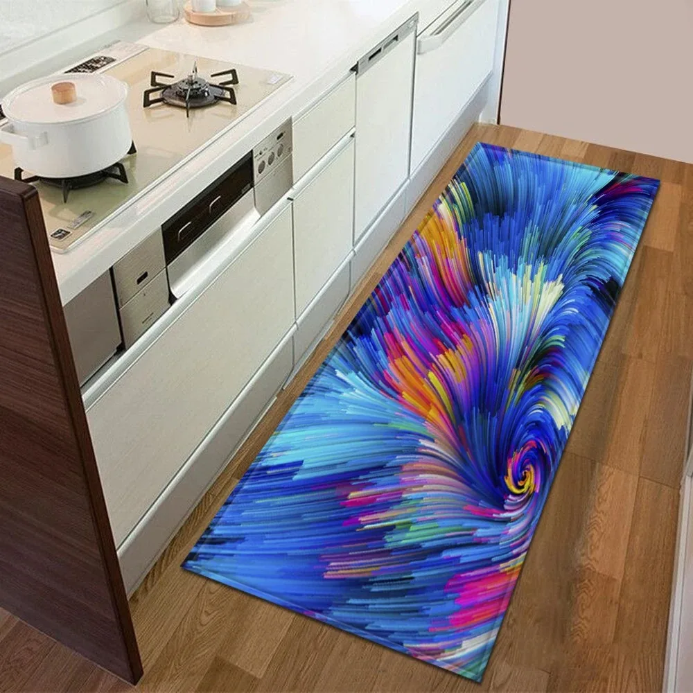 Colorful Geometric Print Home Kitchen Floor Mats Door Front Decoration Floor Mats