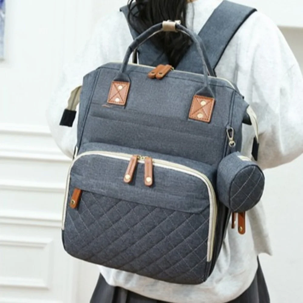 オックスフォード布ママバッグ乾湿分離多機能おむつバックパック軽量大容量ママのお出かけバッグ女性