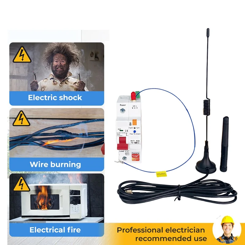 AA84 граффити Wi-Fi измерение с защитой от утечки электрические ворота бытовой 1P автоматический выключатель 63A таймер главный выключатель, тип A Du